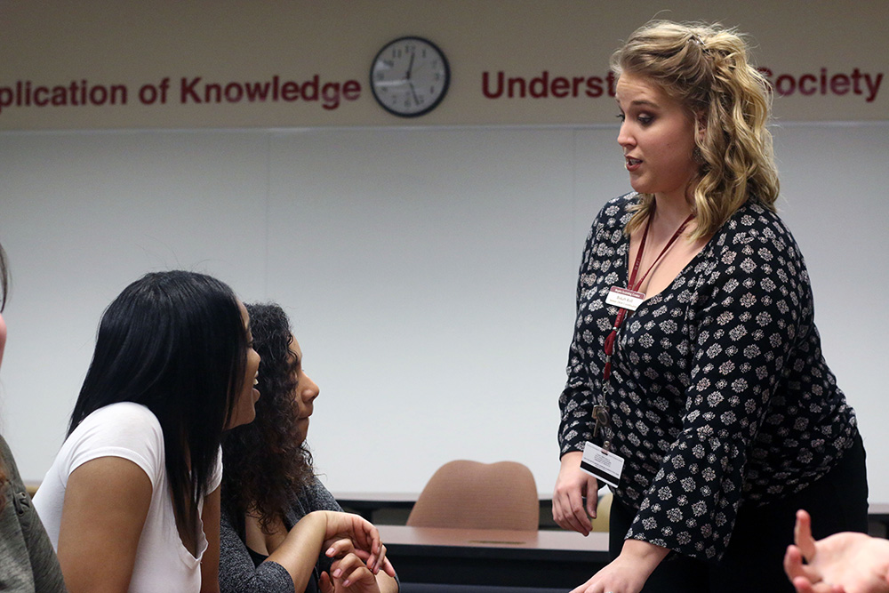 Students in an academic mentoring session.